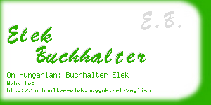 elek buchhalter business card